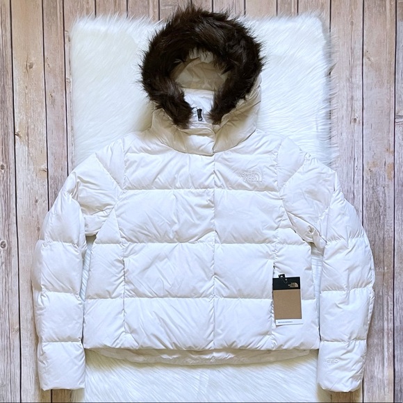 The North Face Women’s Dealio Down Cropped Jacket In Gardenia White - Picture 3 of 10